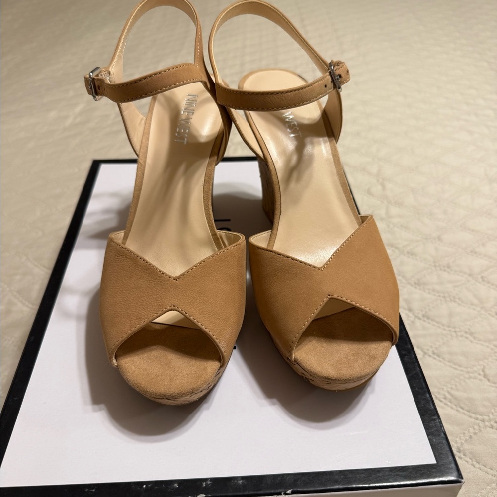 Nine West Light Sand Wedge Sandals